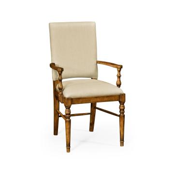 Jonathan Charles Upholstered Armchair - Walnut 