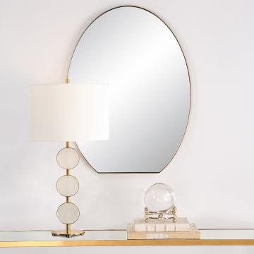Cabell Brass Oval Mirror