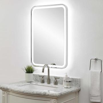  Crofton Lighted Nickel Vanity Mirror