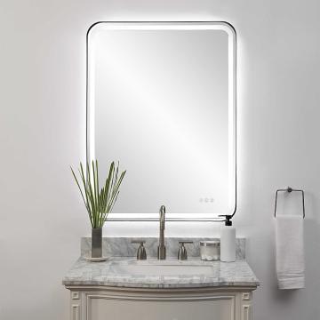  Crofton Lighted Black Large Mirror