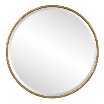 Sutton Aged Gold Round Mirror