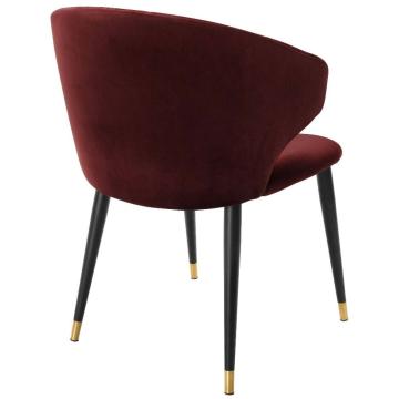 Volante Velvet Dining Armchair - Red