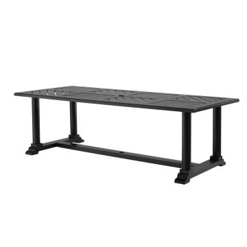 Bell Rive Rectangular Outdoor Dining Table in Black
