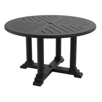 Bell Rive Small Round Outdoor Dining Table in Black