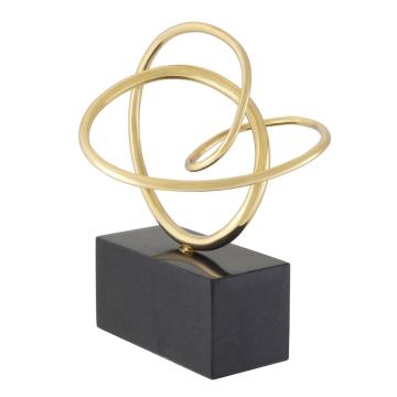 Object Frank polished brass granite base