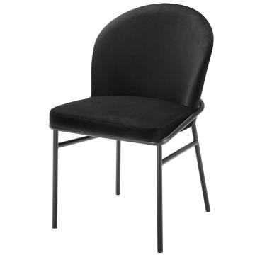 Willis Black Velvet Dining Chairs Set of 2