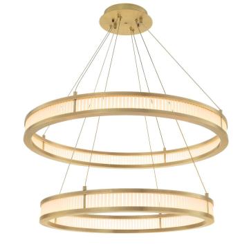 Damien Double Chandelier in Antique Brass