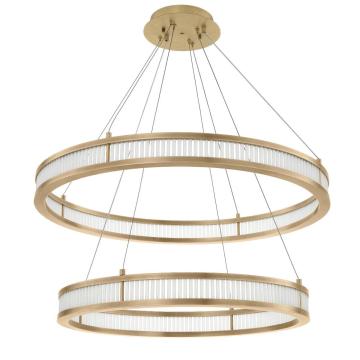 Damien Double Chandelier in Antique Brass