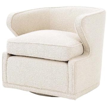 Dorset Chair with Swivel Base - Boucle Cream