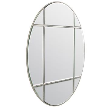 Round Beaumont Mirror in Nickel