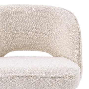 Cliff Counter Stool Swivel in Boucle Cream Set of 2
