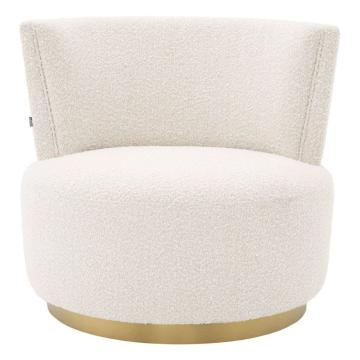 Swivel Chair Alonso in Cream Boucle