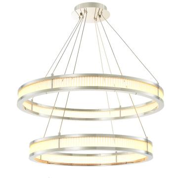 Damien Double Chandelier in Nickel