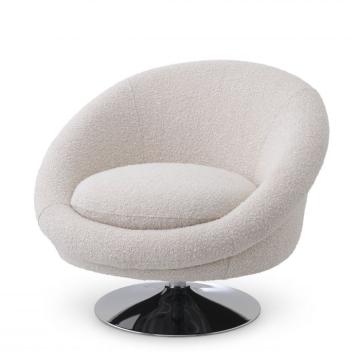 Swivel Chair Nemo in Cream Boucl√©
