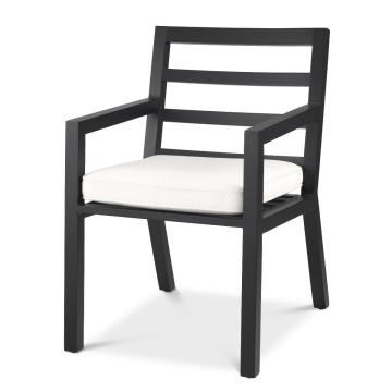 Delta Outdoor Dining Chair in Black