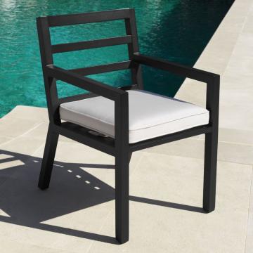 Delta Outdoor Dining Chair in Black