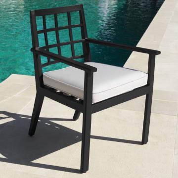 Cap-Ferrat Outdoor Dining Chair in Black