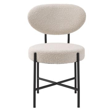 Vicq Dining Chair in Bouclé Cream set of 2