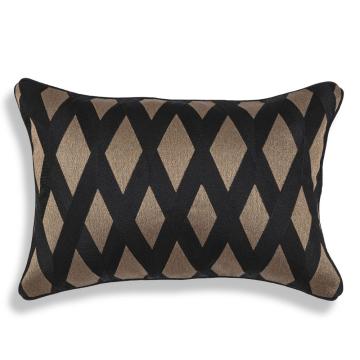 Rectangular Splender Cushion in Black & Gold