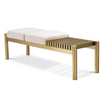 Bibi Bench in Brushed Brass