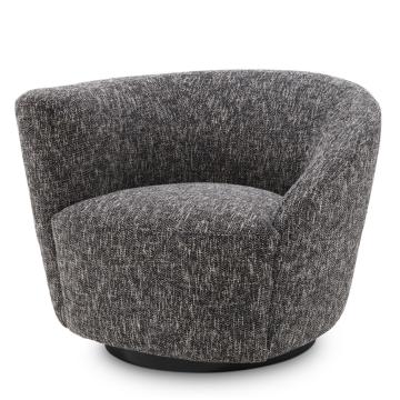 Colin Swivel Chair in Cambon Black - Left
