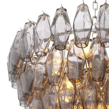 Benini Chandelier S in Smoke Glass