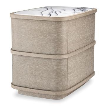 Cabana Bedside Table in Washed Oak Veneer 