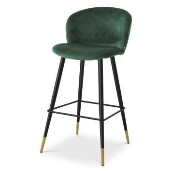 Volante Bar Stool in Green Velvet