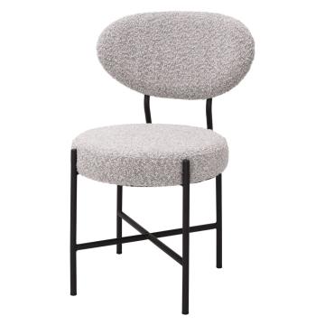 Vicq Dining Chair in Boucl√© Grey set of 2