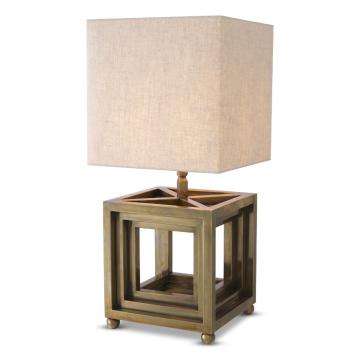 Table Lamp Bellagio vintage brass finish incl shade