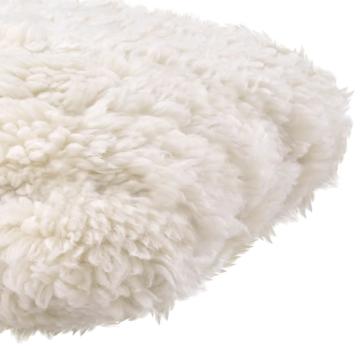 Wool Mix Fluffy Cushion Andres in Ivory - Large 