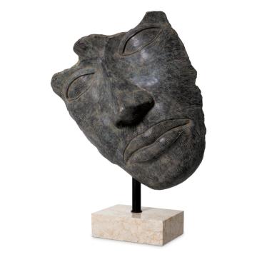 Head Heros Face Sculpture Bronze Finish 
