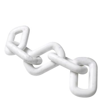 Marble Chain Link Sculpture Salda Décor White