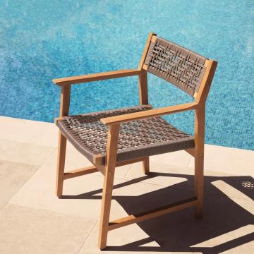 Outdoor Dining Chair Cancun - Natural Teak |Set of 2