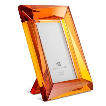 Picture Frame Obliquity L set of 2 Orange Crystal Glass