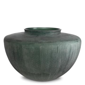 Vase Wainscott Green Stone Finish Glass