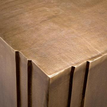 Side Table Gubbio in Antique Brass Finish