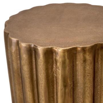 Side Table Padua Large in Antique Brass Finish