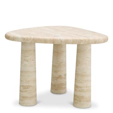 Side Table Larino Small in Travertine