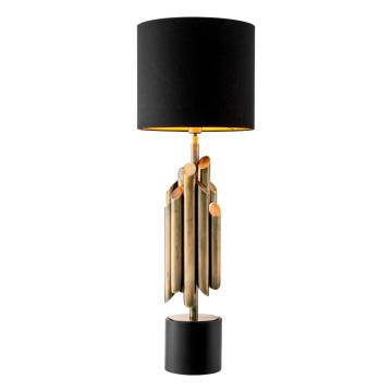 Table Lamp Beau Rivage Round in Vintage Brass Finish