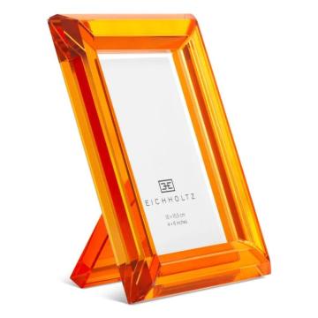 Picture Frame Theory S set of 2 Orange Crystal Glass