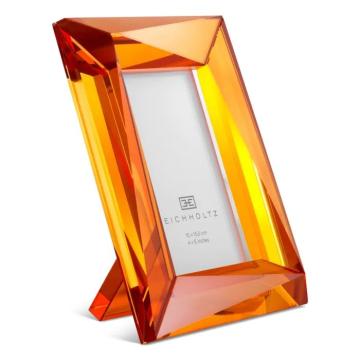 Picture Frame Obliquity S set of 2 Orange Crystal Glass