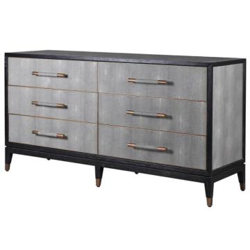 Clearance Huxley Faux Shagreen Chest of Drawers Dresser