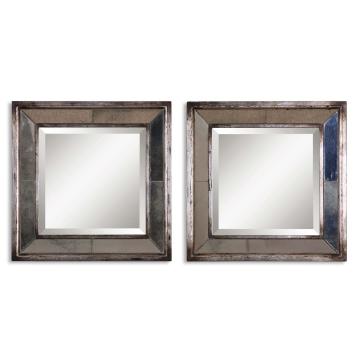 Davion Squares Silver Mirror Set/2