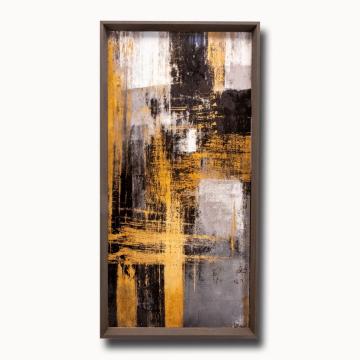 Abstract Art Print in Black, Grey and Gold - Copious Cry By Paul Duncan 
