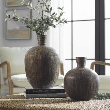 Islander Black Vases Set of 2