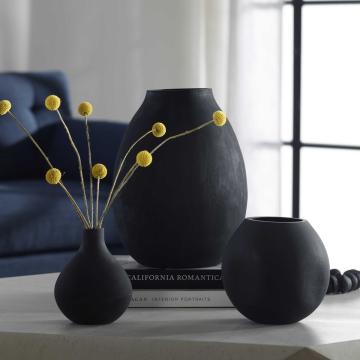  Hearth Matte Black Vases