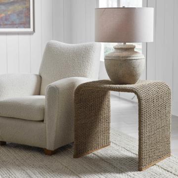  Calabria Woven Seagrass End Table