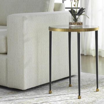 Stiletto Antique Gold Side Table