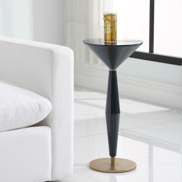 Luster Navy Blue Accent Table
